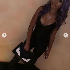 Black Stacked Jumpsuit